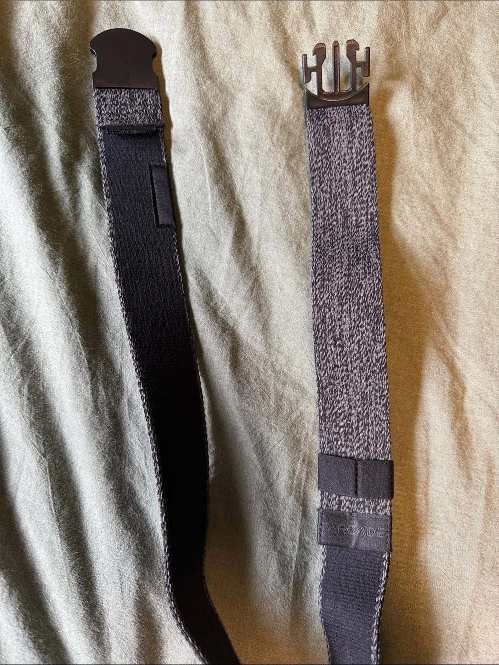 Arcade Charcoal Stretch Webbing Belt with Black Hardware
